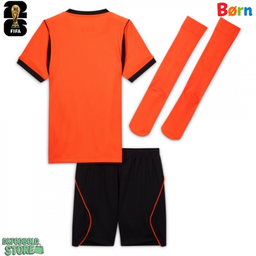 Holland Replika Babytøj Hjemmebanesæt Børn VM 2026 Kortærmet (+ Korte bukser)